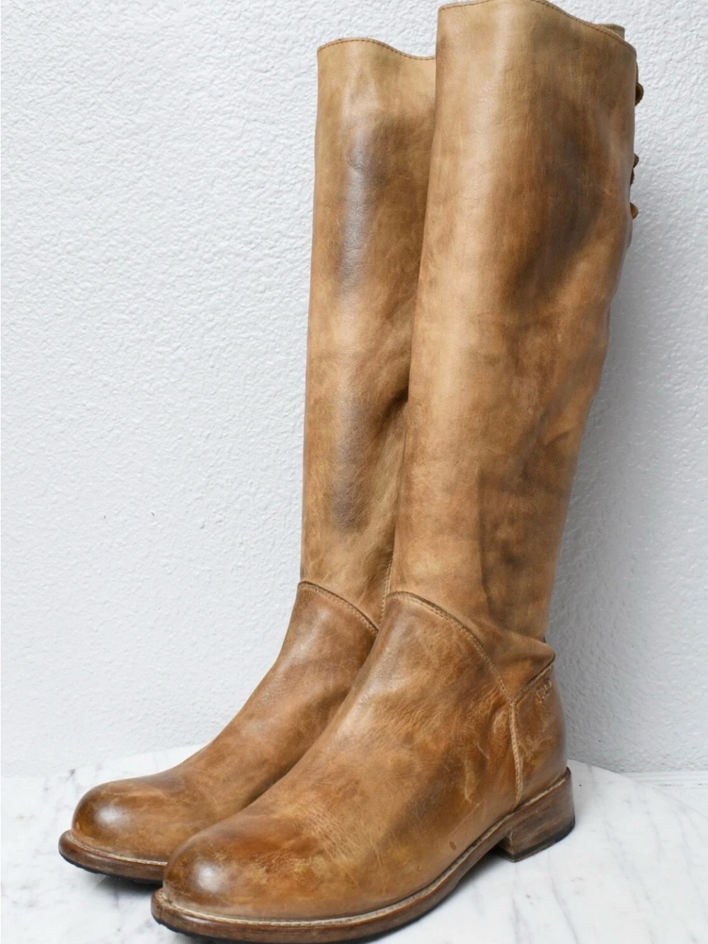 BED STU Women’s Classic Tall Leather Equestrian Riding Boots Camel Brown 9.5 - Picture 5 of 8
